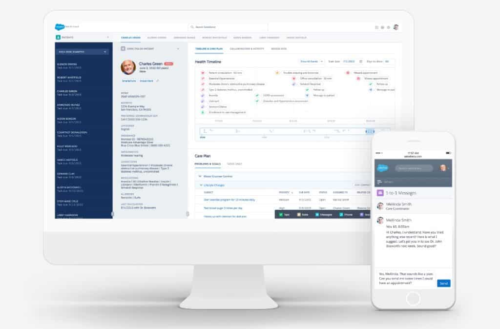 salesforce health cloud interface