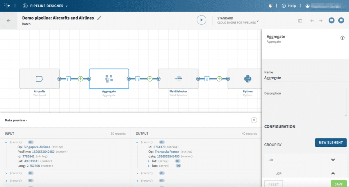 talend pipeline designer preview