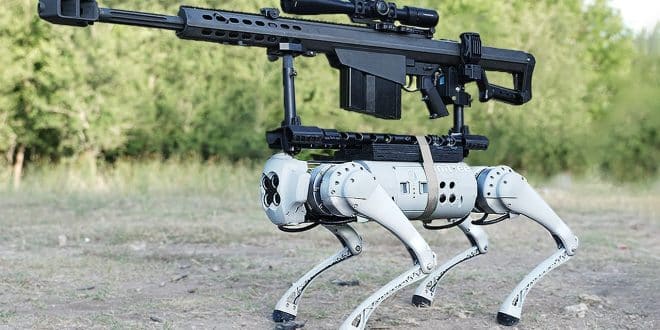 chien robot chinois mitraillette