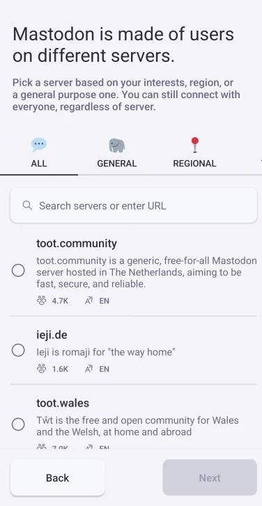 mastodon choix serveur 