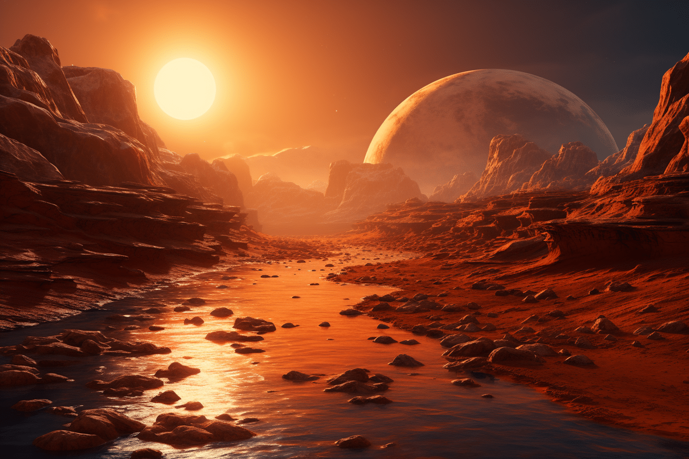 Cette IA imagine de l'eau sur Mars une vision du futur