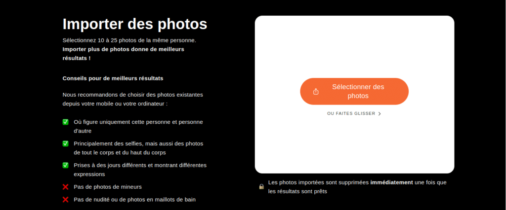 importer des photos sur IA Time Machine