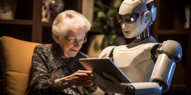robot IA compagnie à mamie