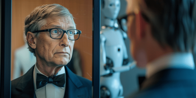 Bill Gates dace à un robot IA