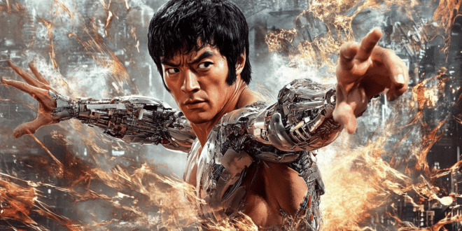 Bruce Lee as a robot