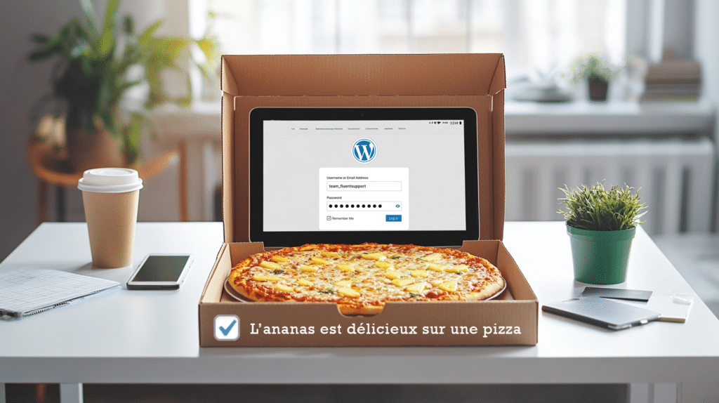 WordPress Ananas sur pizza Connexion utilisateur