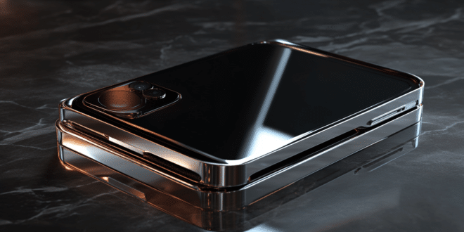 iPhone pliable de Apple sur une table.