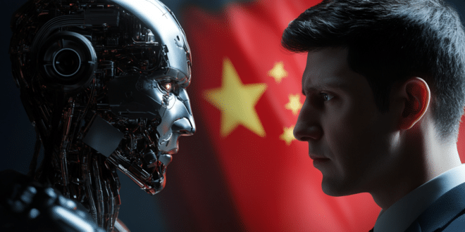 le PDG de OpenAi Sam Altman fait face à un robot IA humanoïde chinois