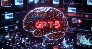 Un cerveau numérique avec le tag "GPT-5"
