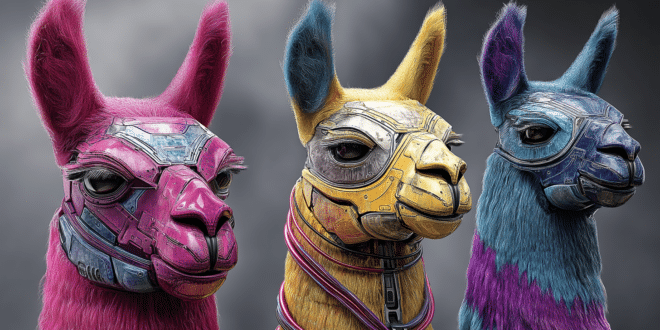 illustration des trois modèles d'IA qui constituent Llama 4 de Meta