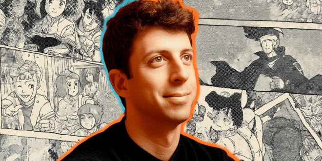 Sam Altman fier de lui, des photos de manga de Miyazaki en arrière-plan