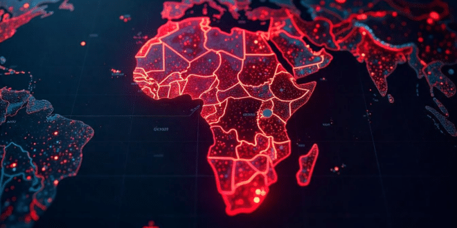 Une carte numérique d'Afrique