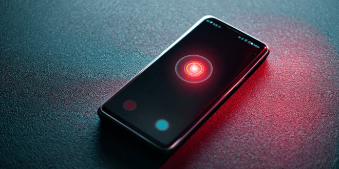 Un smartphone Android avec un écran qui redémarre automatiquement.
