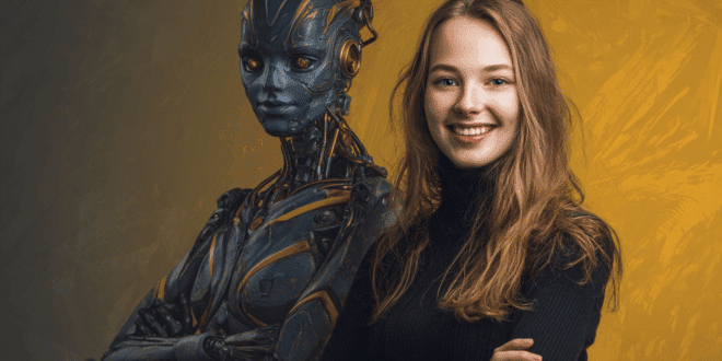 Un robot IA qui imite une humaine