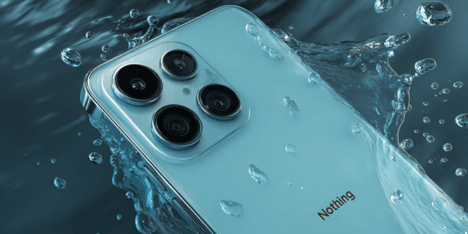 Un smartphone avec la marque Nothing