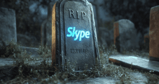 Une pierre tombale au nom de Skype