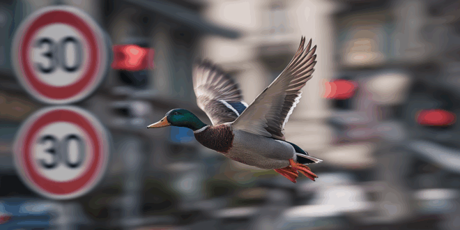 Un canard farceur sous les feux du radar.