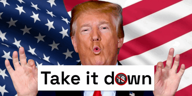 Une photo de Trump qui dit non au porno IA