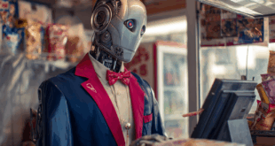 Un robot IA dans un magasin