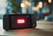 Une Nintendo Switch 2 affichant un bug d’affichage de batterie.