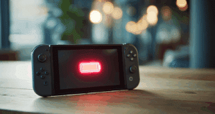 Une Nintendo Switch 2 affichant un bug d’affichage de batterie.