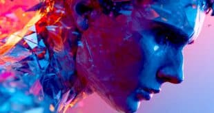 Un homme en cristal coloré