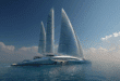 Un yacht qui navigue sur mer