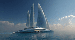 Un yacht qui navigue sur mer