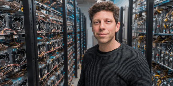 Sam Altman devant 100 millions de puces IA