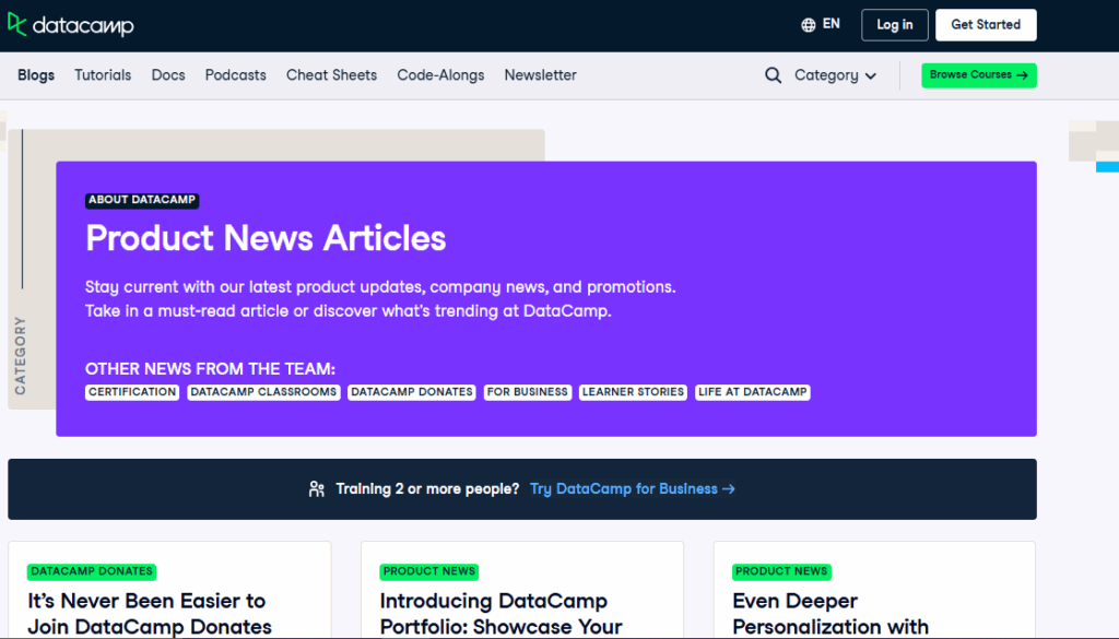 meilleures newsletters data - datacamp