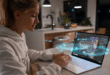 jeune femme tester les IA via le programme Windows AI Lab.