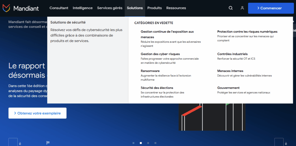 Mandiant - solutions de cybersécurité