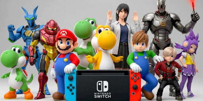 personnage de jeux autour de la Switch 2