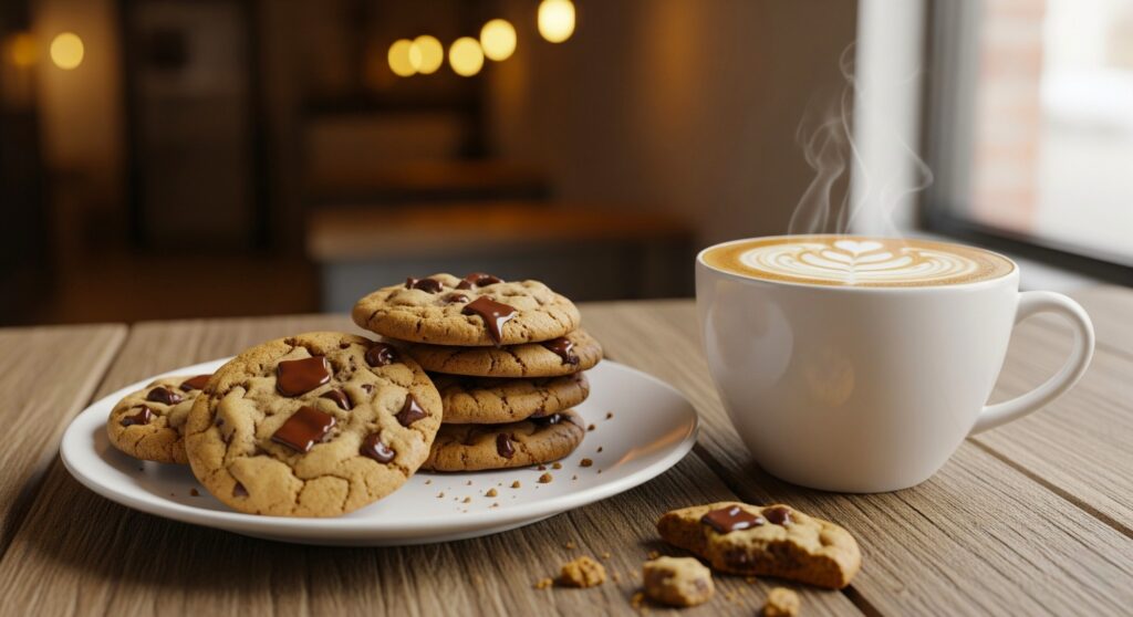 Cookies et café latté