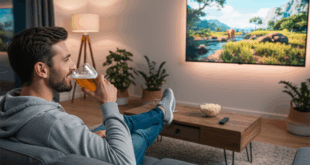 Un homme qui profite de son Smart TV