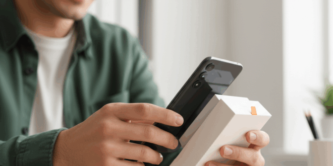 Une personne en train de déballer son Xiaomi 15 Ultra