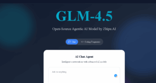 GLM-4.5 - page d'accueil.