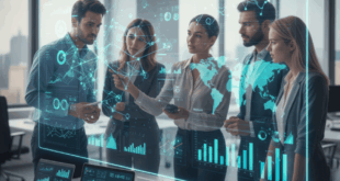 Une équipe qui visualise des datas