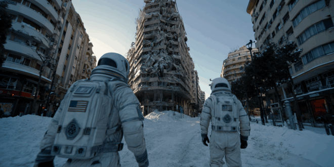 Image généré par IA dans le film Netflix El Eternauta.