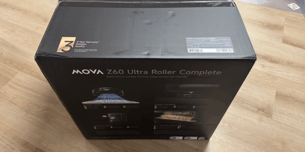 Boîte dans laquelle est livré le MOVA Z60 URC