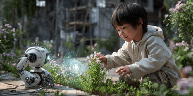 Un enfant moins intelligents que l'IA, mais épanoui.