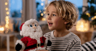 Un jouet père Noël IA pour enfant.