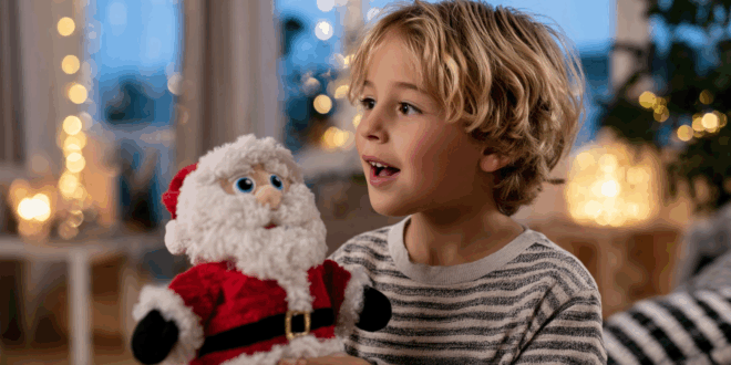 Un jouet père Noël IA pour enfant.