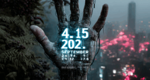 Un calendrier numérique futuriste sur une main humaine