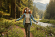une femme dans la nature avec une casque Beats Studio
