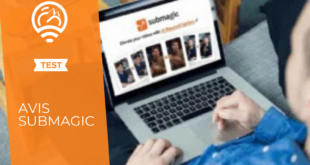 Homme qui manipule son PC avec interface Submagic sur l'interface