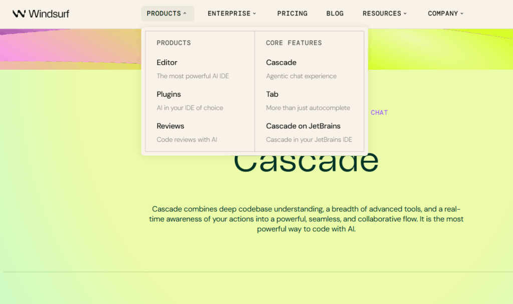 Widsurf AI - products