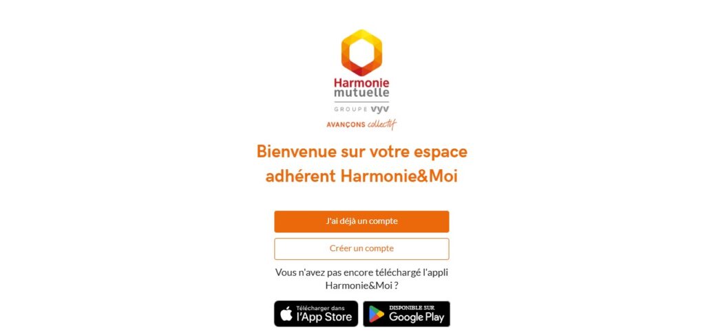 Accès compte Harmonie Mutuelle - login