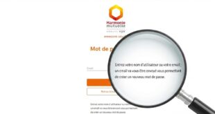 Accès compte Harmonie Mutuelle - mot de passe oublié