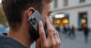 Une personne qui appelle avec son téléphone